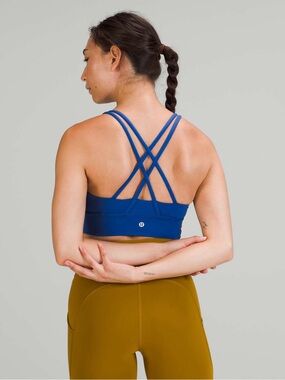 EUC Lululemon Energy Bra Longline *Medium Support B–D Cups Symphony Blue size 12